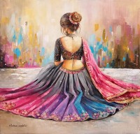 Sabeen Rashid, 24 x 24 Inches, Acrylic on Canvas, Figurative Painting, AC-SBRS-027 Sabeen Rashid, 24 x 24 Inches, Acrylic on Canvas, Figurative Painting, AC-SBRS-027